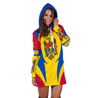Moldova Hoodie Dress Action Flag A15 RLT13 - Shopicos