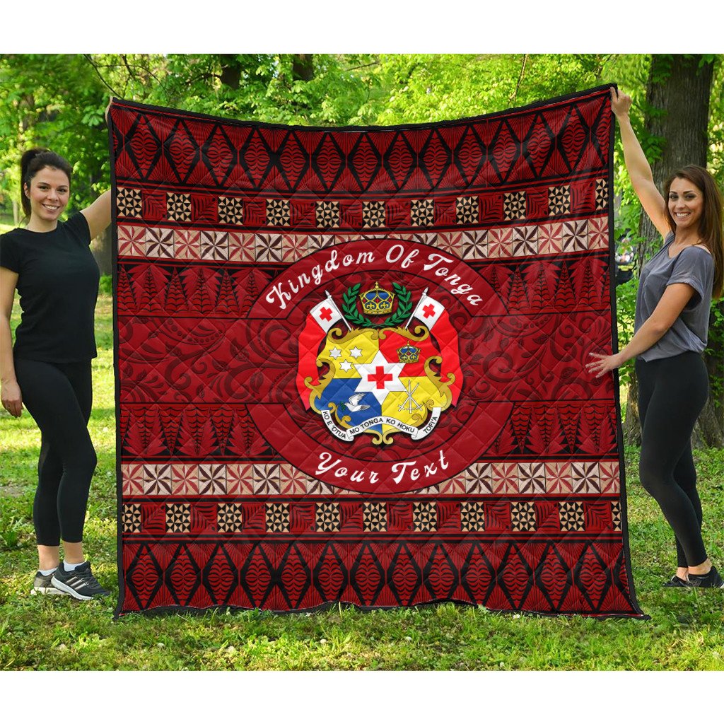 (Custom Personalised) Shopicos Home Set - Tonga Ngatu Circle Premium Quilt LT10 - Shopicos