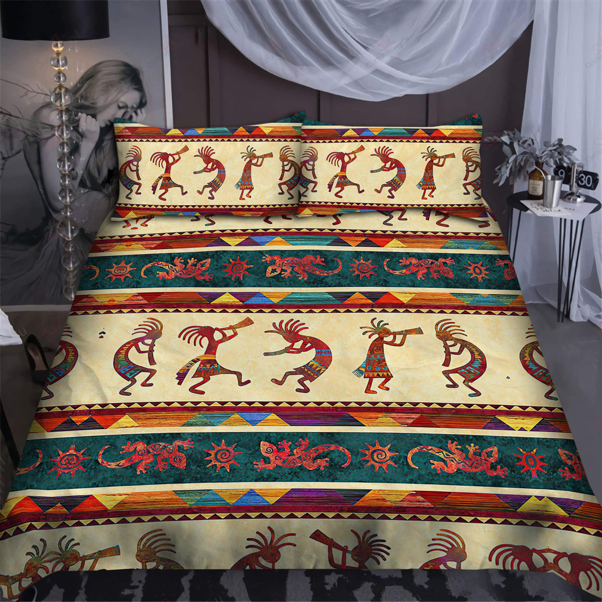 Native American Kokopelli Native America All Over Printed Bedding Set - Shopicos