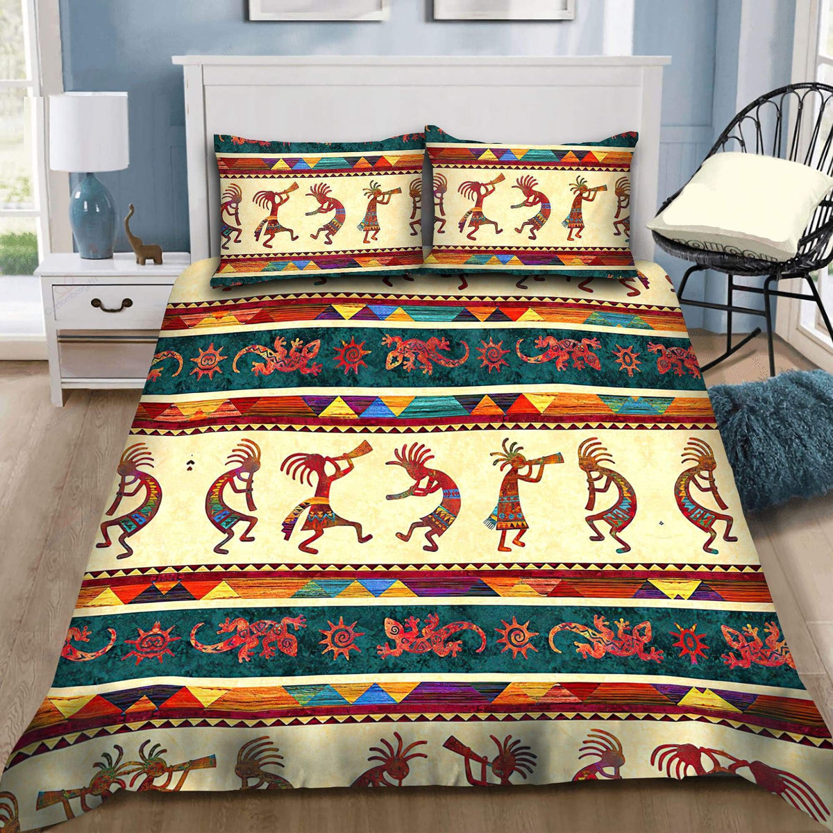 Native American Kokopelli Native America All Over Printed Bedding Set - Shopicos