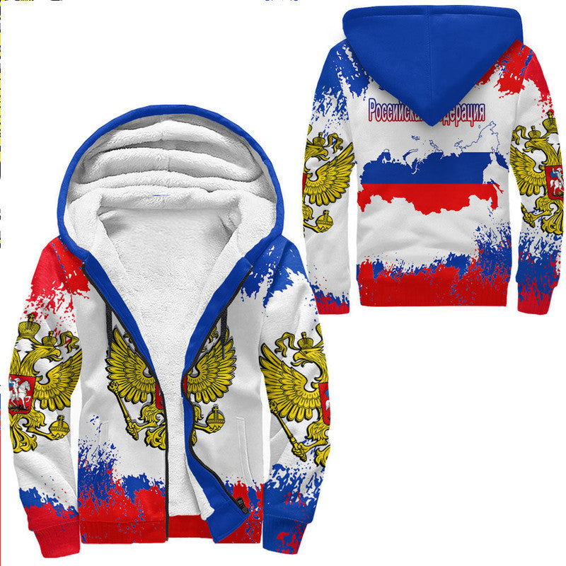 Russia Paint Style Sherpa Hoodie RLT12 - Shopicos
