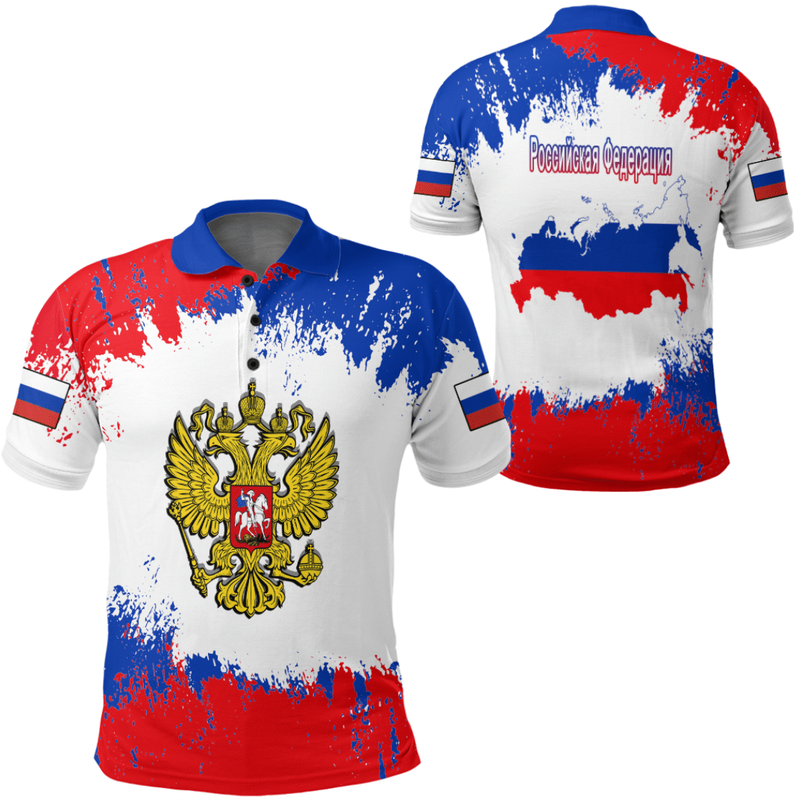 Russia Paint Style Polo Shirt RLT12 - Shopicos