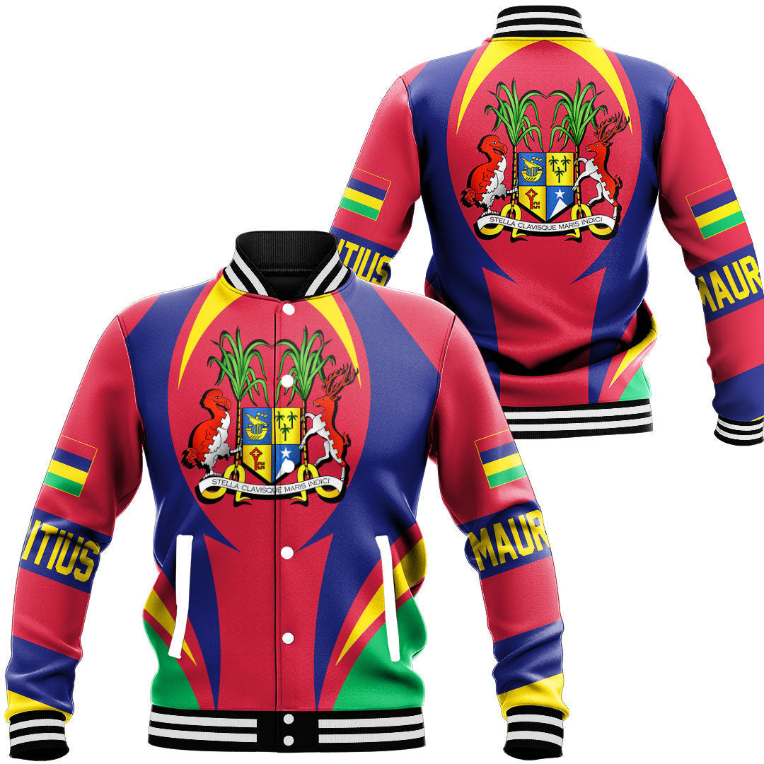 Shopicos Clothing - Mauritius Action Flag Baseball Jacket RLT7 - Shopicos