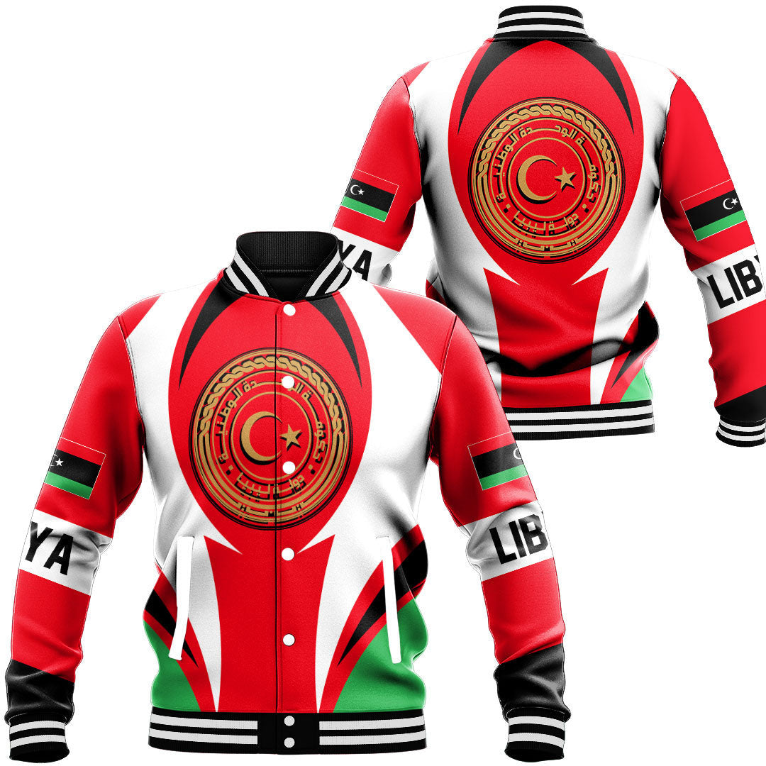 Shopicos Clothing - Libya Action Flag Baseball Jacket RLT7 - Shopicos