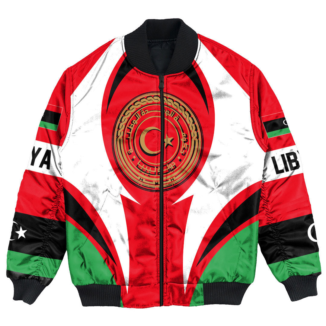 Shopicos Clothing - Libya Action Flag Bomber Jacket RLT7 - Shopicos