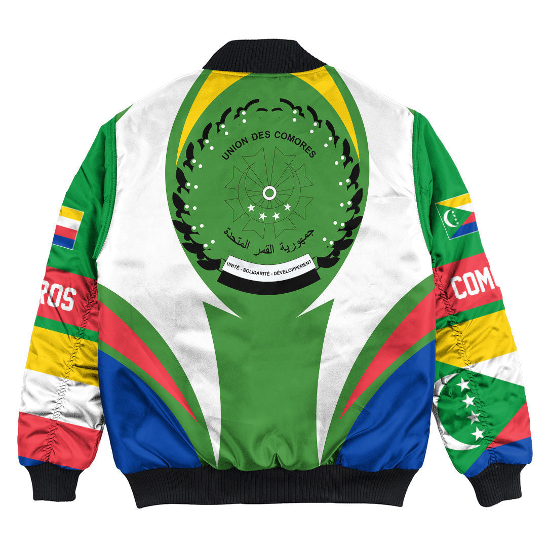 Shopicos Clothing - Comoros Action Flag Bomber Jacket RLT7 - Shopicos
