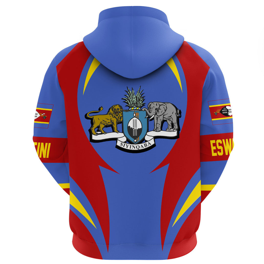 Eswatini Hoodie Action Flag RLT7 - Shopicos