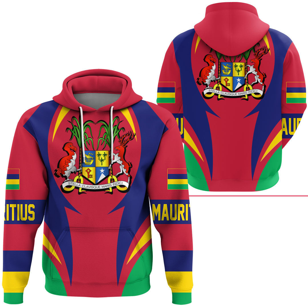 Mauritius Hoodie Action Flag RLT7 - Shopicos