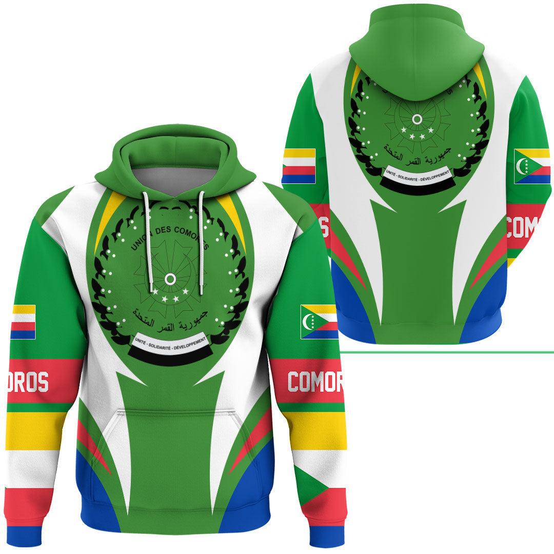Comoros Hoodie Action Flag RLT7 - Shopicos