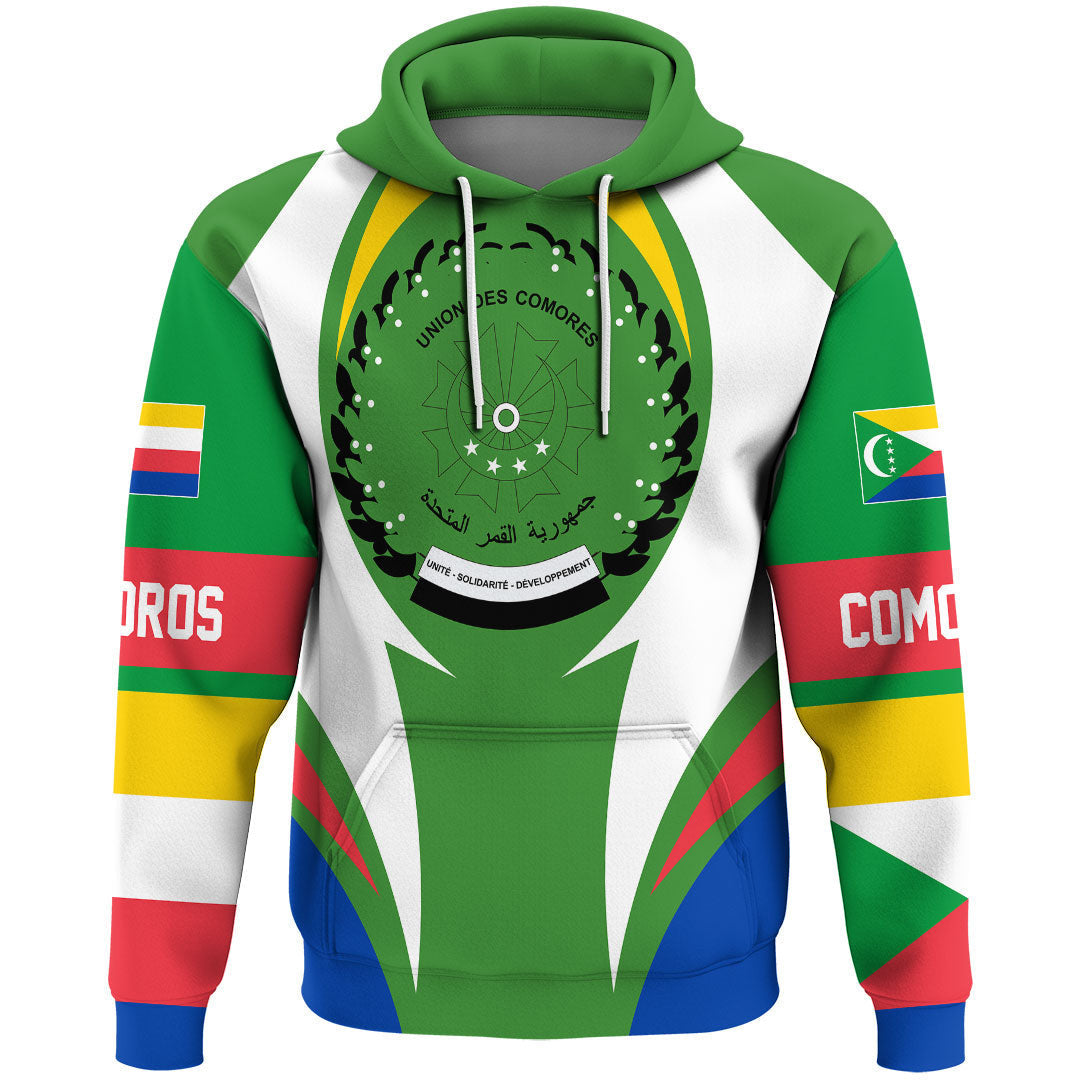 Comoros Hoodie Action Flag RLT7 - Shopicos
