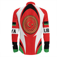 Shopicos Clothing - Libya Action Flag Long Sleeves Button Shirt RLT7 - Shopicos