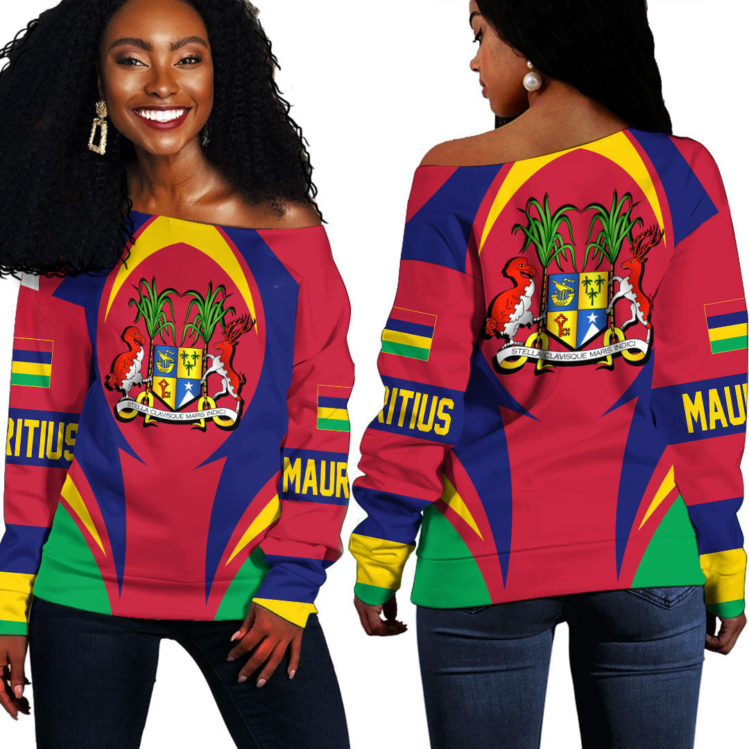Shopicos Clothing - Mauritius Action Flag Off Shoulder Sweaters RLT7 - Shopicos