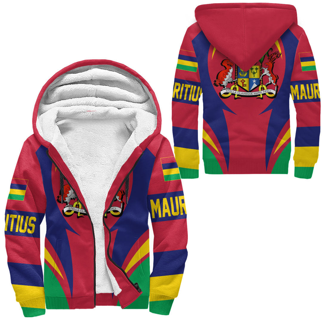 Shopicos Clothing - Mauritius Action Flag Sherpa Hoodie RLT7 - Shopicos
