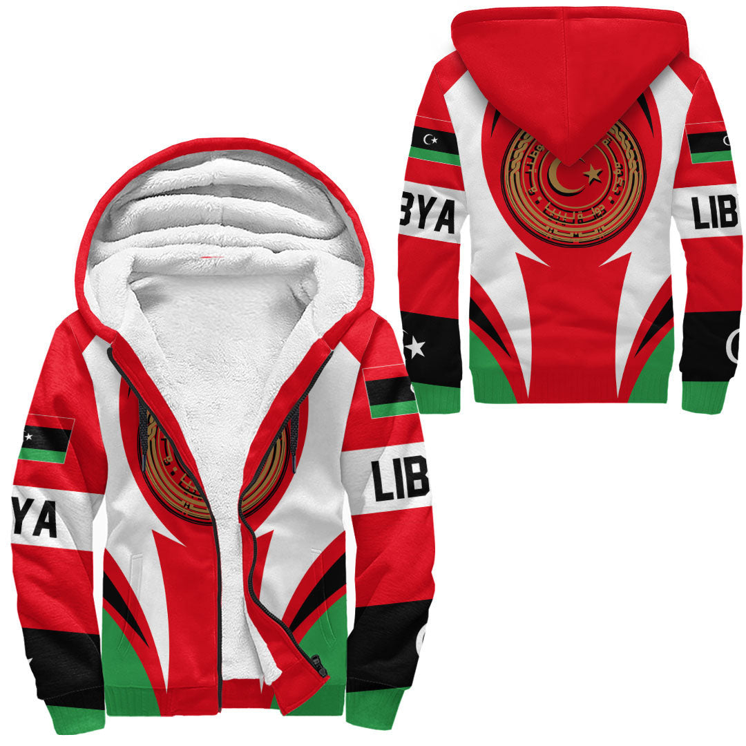 Shopicos Clothing - Libya Action Flag Sherpa Hoodie RLT7 - Shopicos