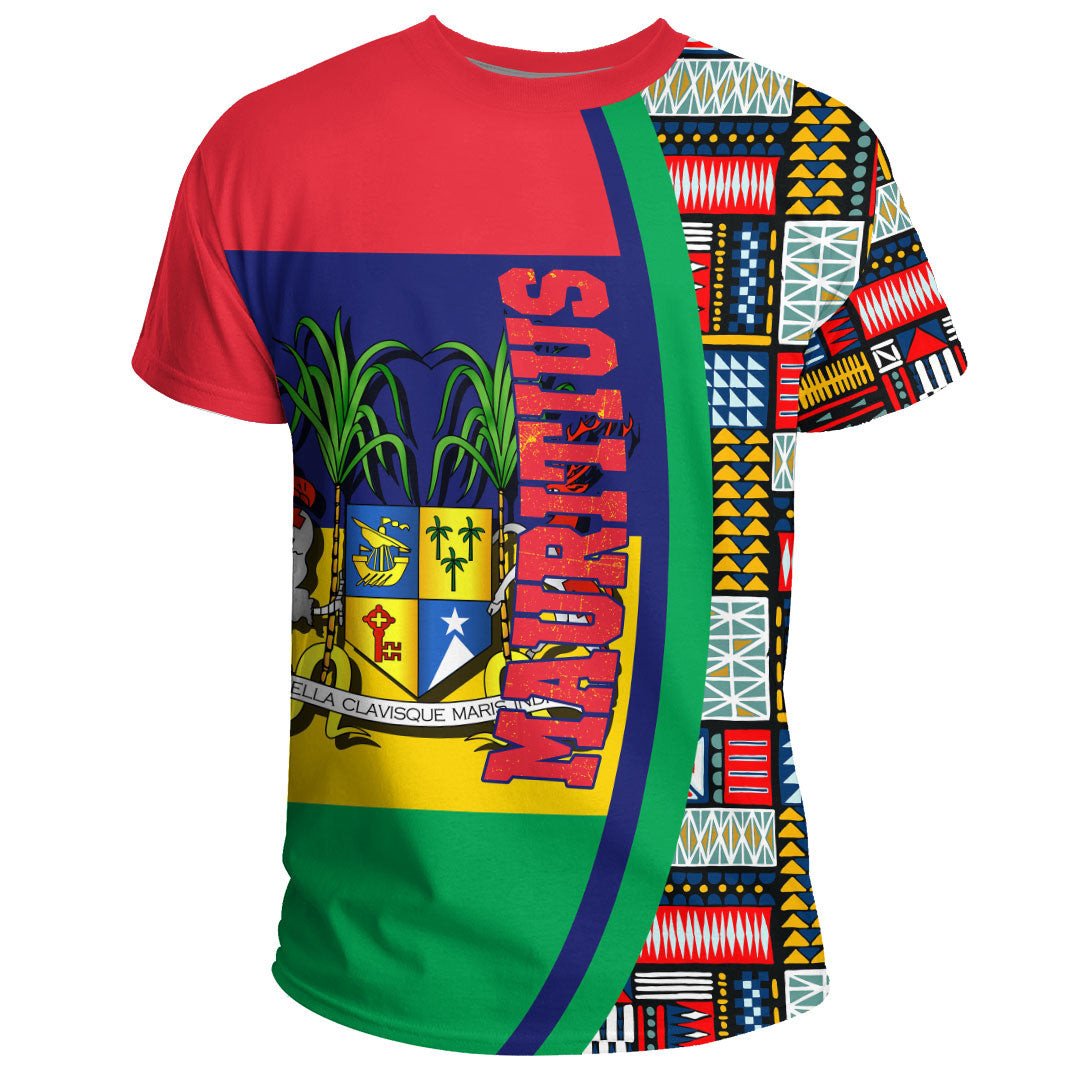 Mauritius Flag and Kente Pattern Special RLT13 - Shopicos