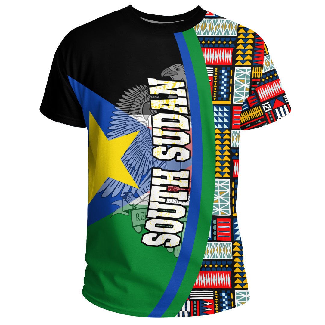 South Sudan Flag and Kente Pattern Special RLT13 - Shopicos
