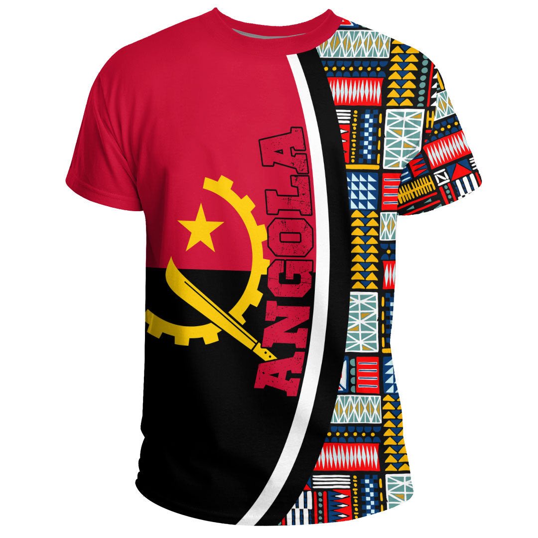 Angola Flag and Kente Pattern Special RLT13 - Shopicos