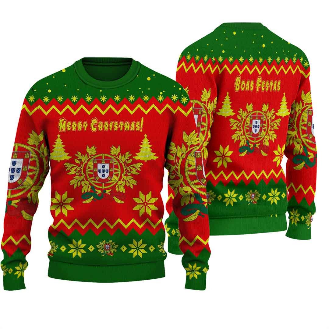 Shopicos Ugly Sweater Portugal Knitted Sweater Christmas - Shopicos
