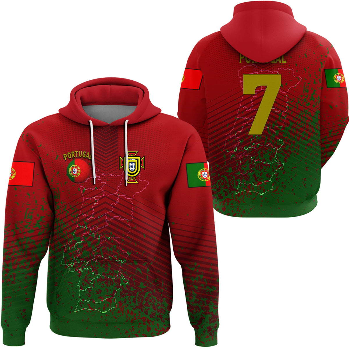 Portugal Soccer Style Hoodie - Shopicos