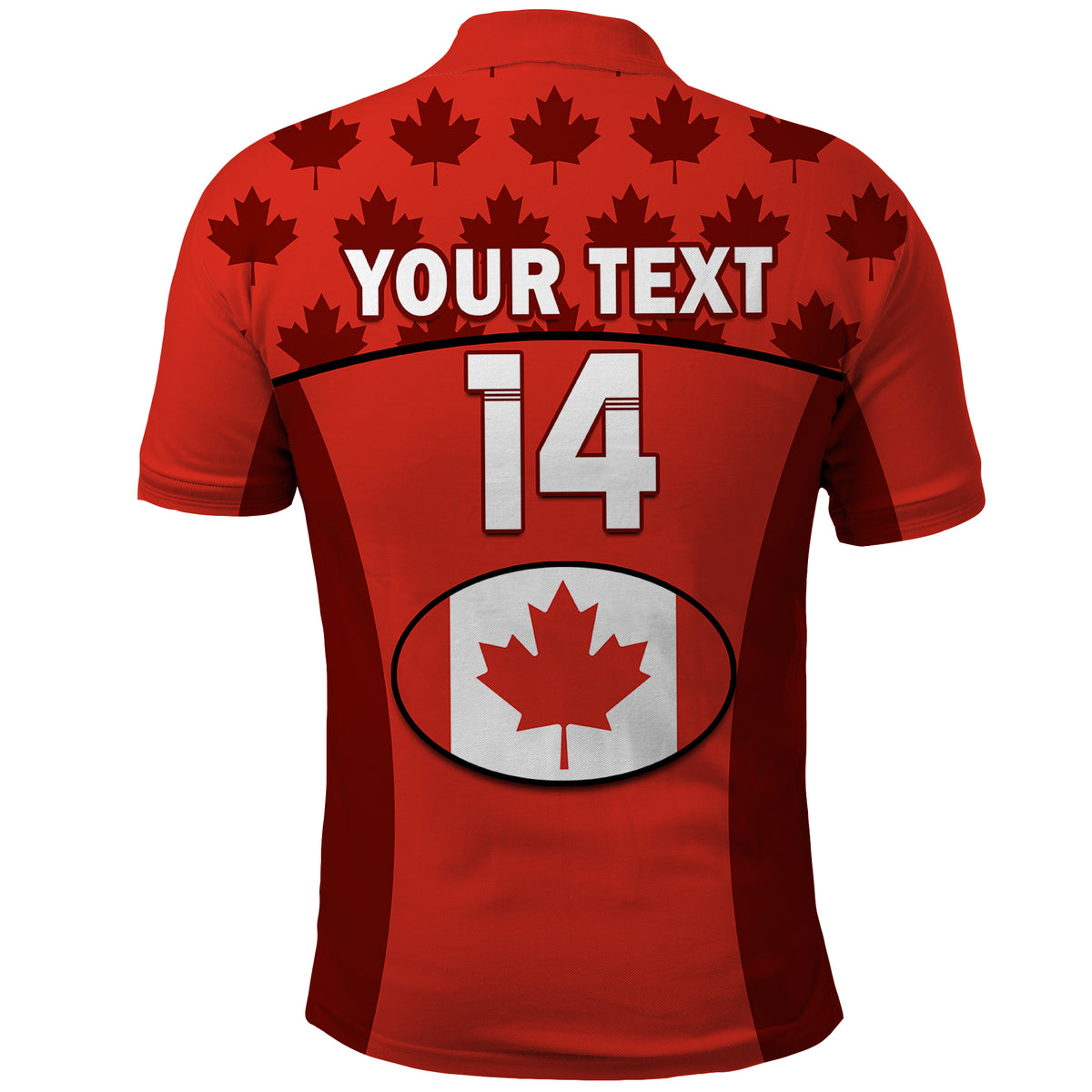 (Custom Text And Number) Canada Rugby 7s Polo Shirt Sporty Style - Shopicos