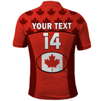 (Custom Text And Number) Canada Rugby 7s Polo Shirt Sporty Style - Shopicos