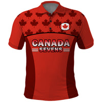 (Custom Text And Number) Canada Rugby 7s Polo Shirt Sporty Style - Shopicos