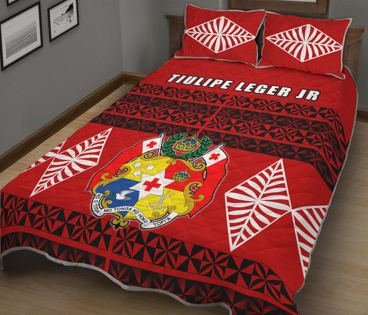 (TIULIPE LEGER JR) Tonga Quilt Bed Set - Tongan Pattern LT13 - Shopicos