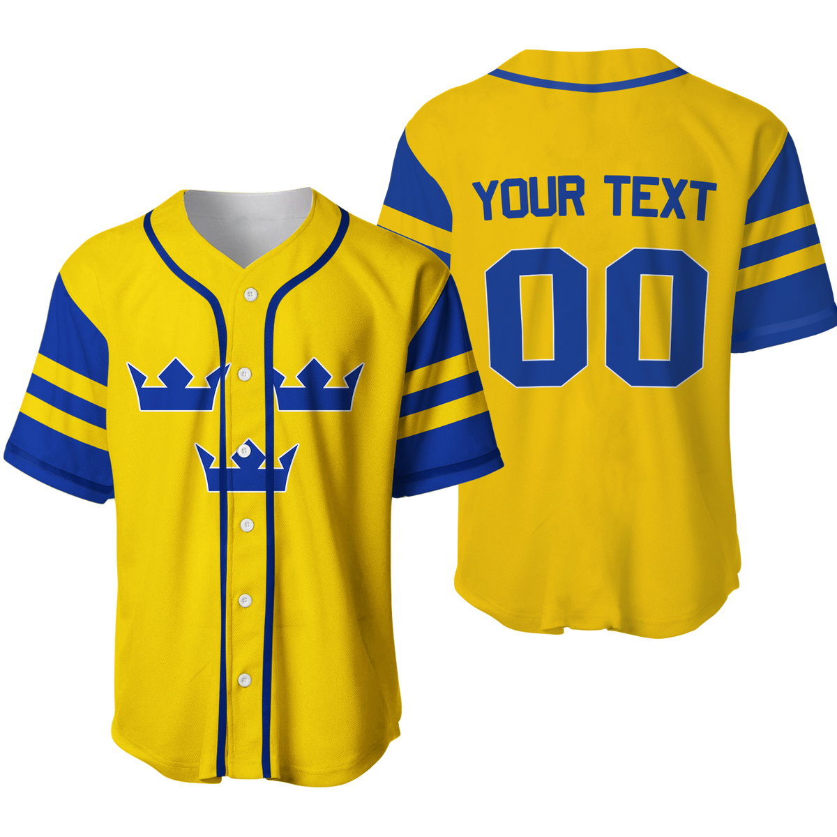 (Custom Personalised) Sweden Hockey Pride Baseball Jersey LT12 - Shopicos