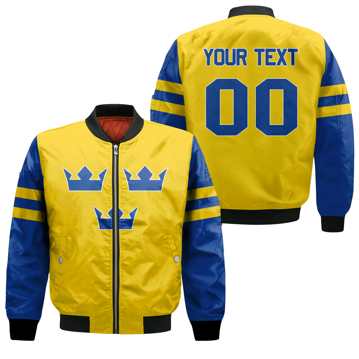 (Custom Personalised) Sweden Hockey Pride Bomber Jacket LT12 - Shopicos