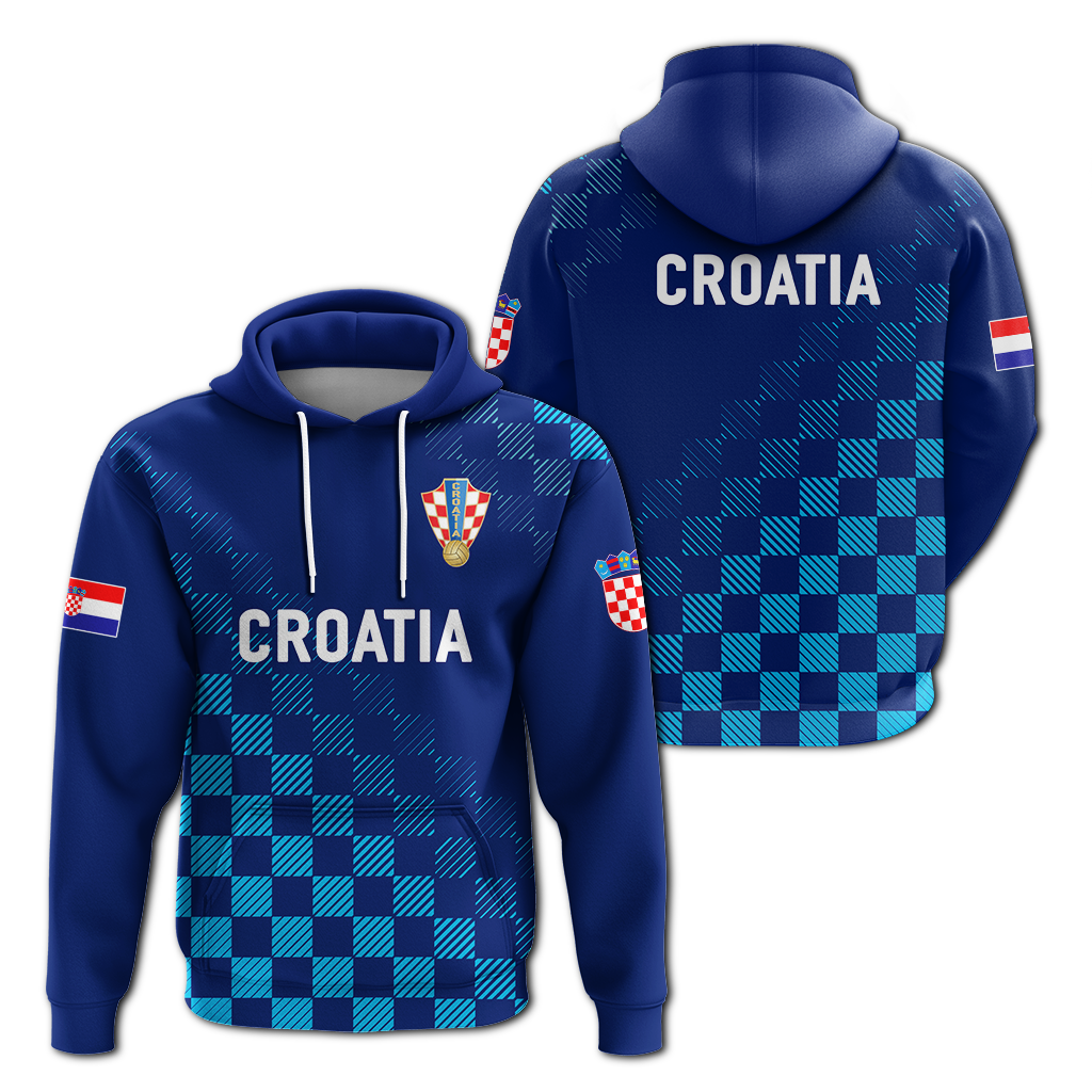 Croatia Hoodie Football 2022 Champions Pride Blue LT12 - Shopicos