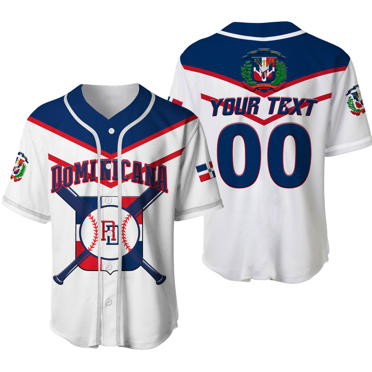 (Custom Personalised) Dominican Republic Baseball Pride Baseball Jersey LT12 - Shopicos