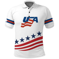 Custom USA Hockey Pride Polo Shirt LT12 - Shopicos