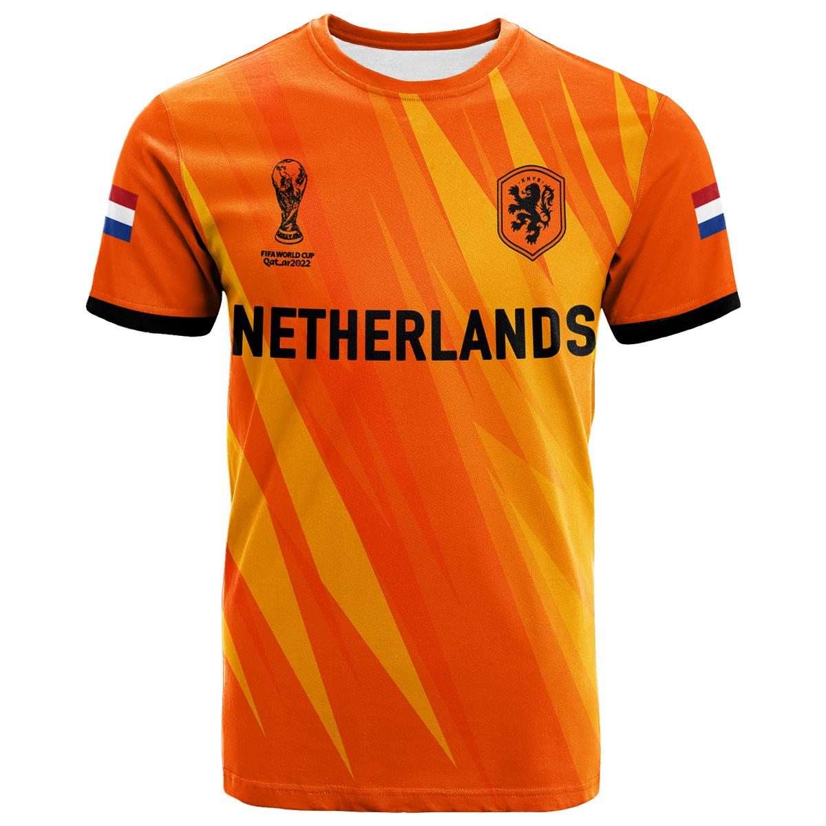 Custom Netherlands Football 2022 Champions Pride T Shirt LT12 - Shopicos