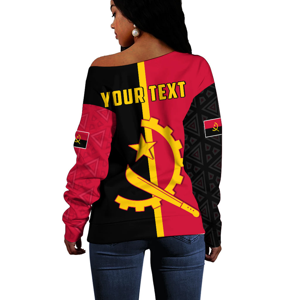 (Custom Personalised) Angola Women Off Shoulder Star and Flag Style Sporty LT13 - Shopicos