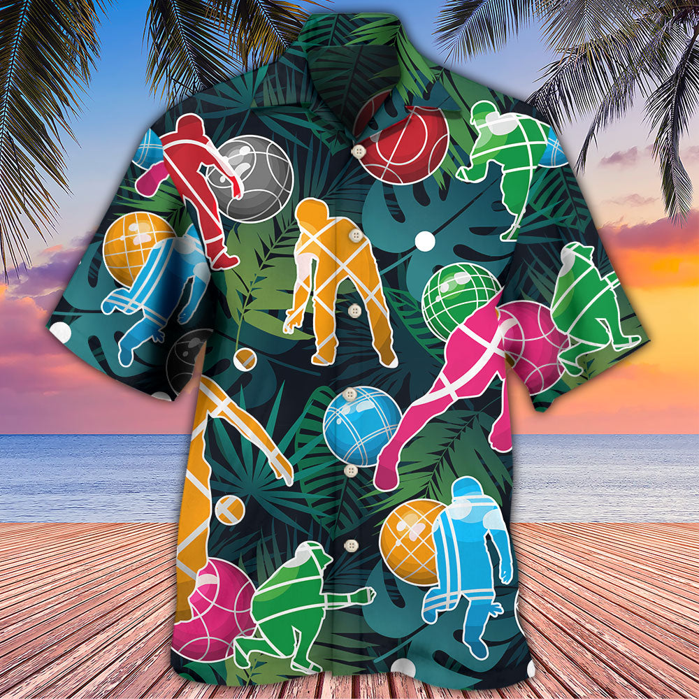 Bocce Ball Tropical Colorful Ball Games Hawaiian Shirt - Shopicos
