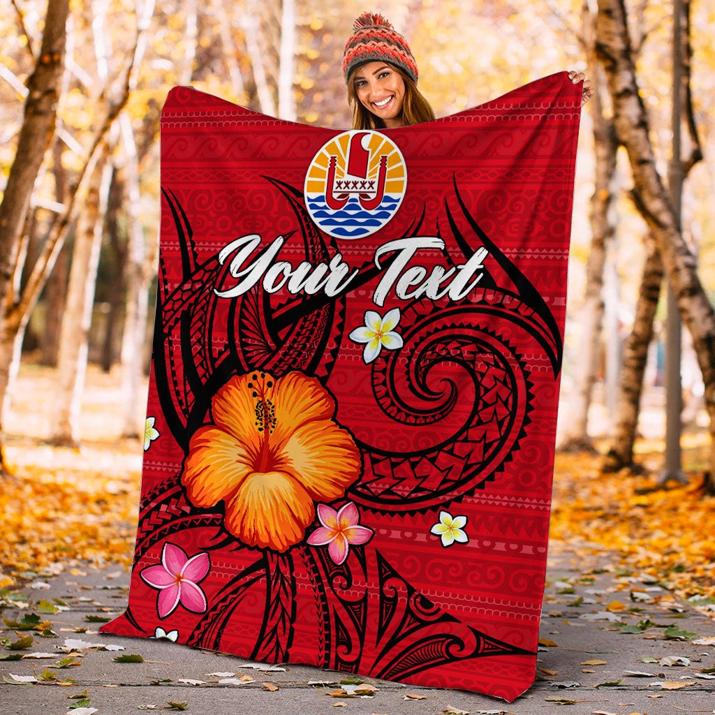 custom-personalised-tahiti-maohi-blanket-hibiscus-with-tribal