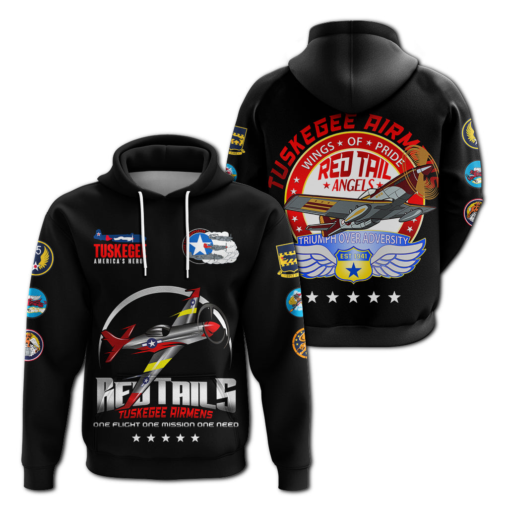 Tuskegee Airmens Red Tails African American Heros Hoodie - LT2 - Shopicos