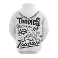 Belize Taucan Style Hoodie Ver2 White LT20 - Shopicos