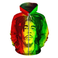 African Hoodie Legend Bob Zip Hoodie - Shopicos