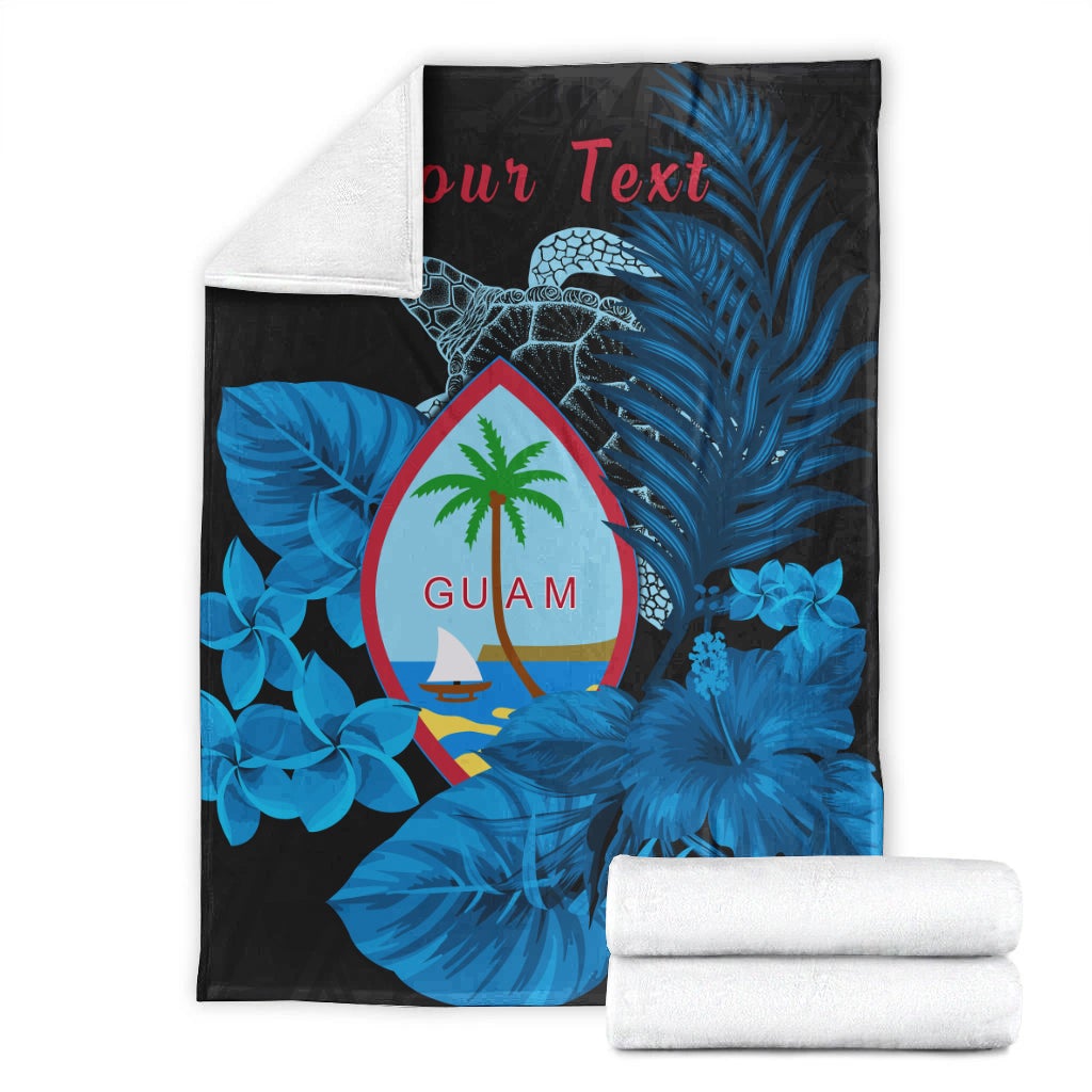 custom-personalised-guam-seal-premium-blanket-polynesian-turtle-with-flowers-version-blue