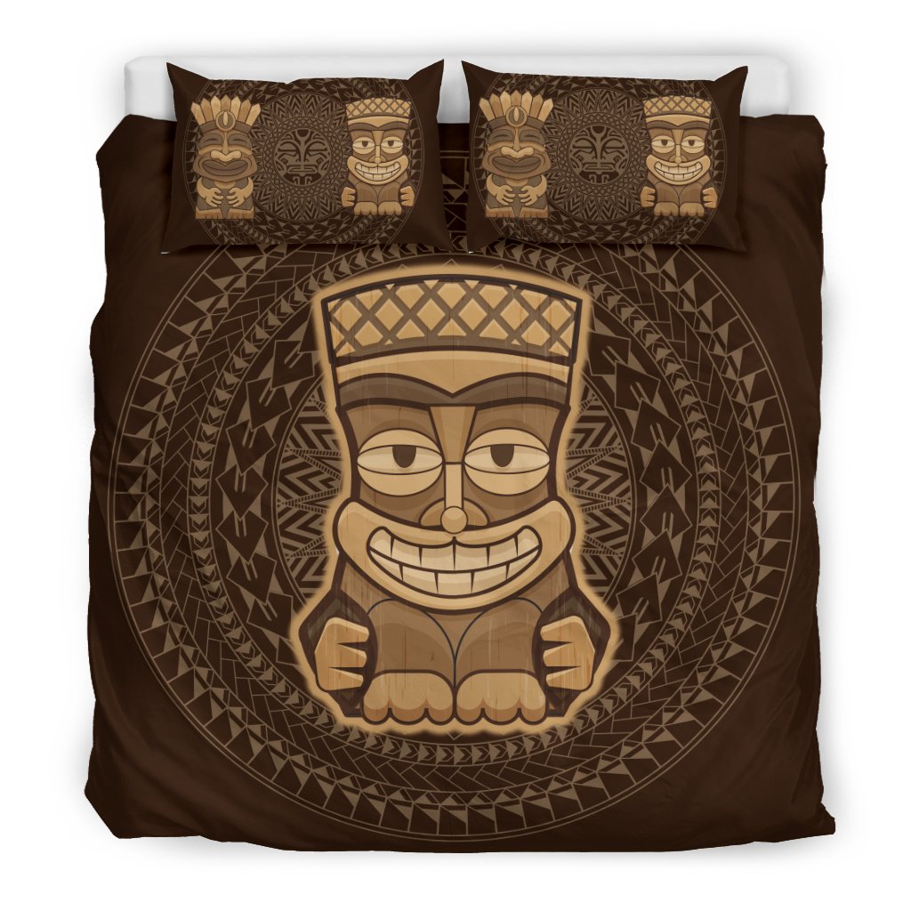 Hawaiian TiKi Funny Polynesian Bedding Set - Shopicos