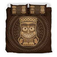 Hawaiian TiKi Funny Polynesian Bedding Set - Shopicos