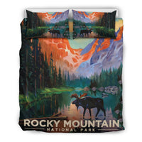 Canada Rocky Mountain Duvet Cover - Shopicos