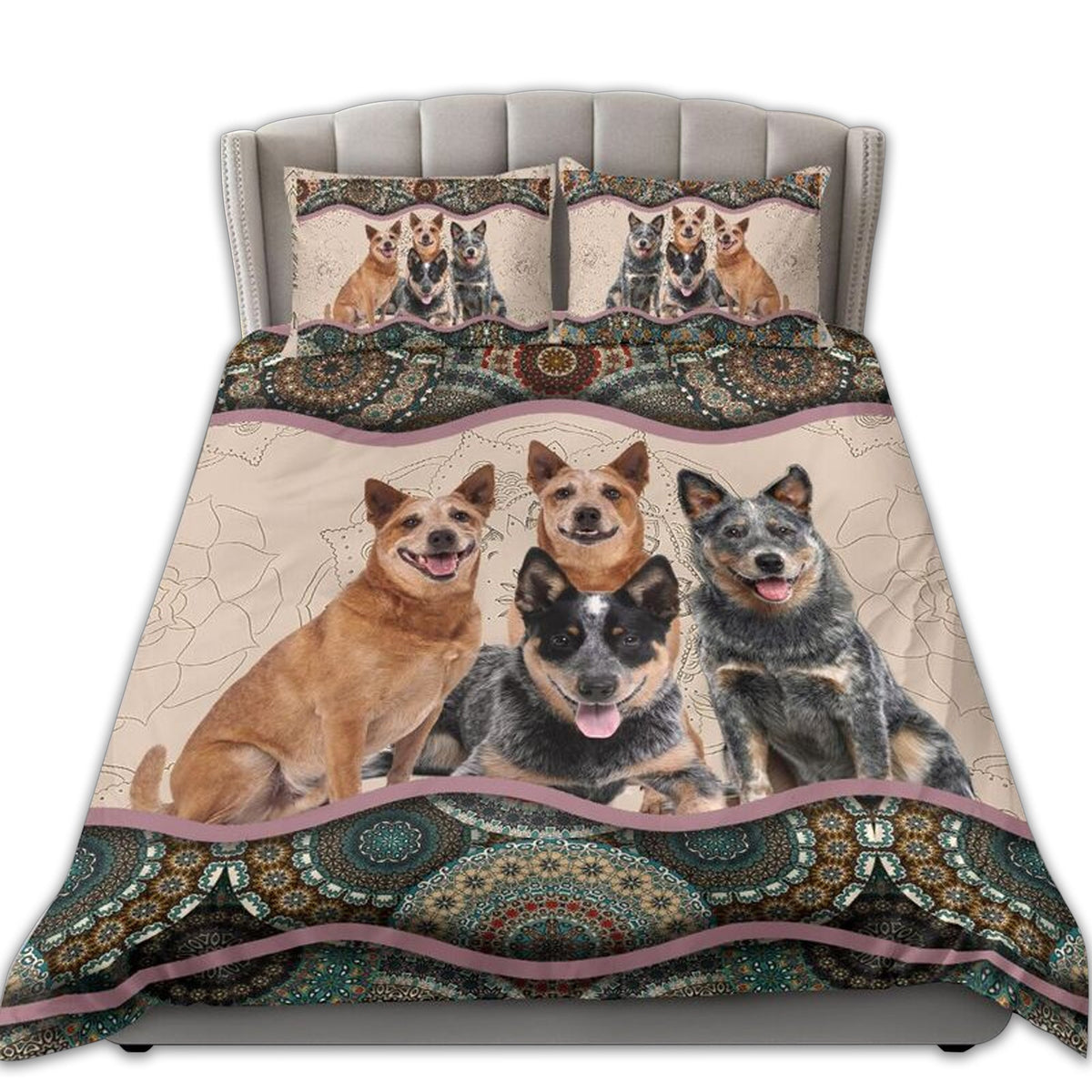 Australian Cattle Dog Band Happiness Style Bedding Set - Shopicos
