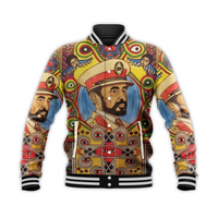 Ethiopia Baseball Jacket Haile Selassie I LT13 - Shopicos