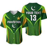 (Custom Text and Number) Pakistan Cricket Baseball Jersey Green Shaheens Champion LT13 - Shopicos