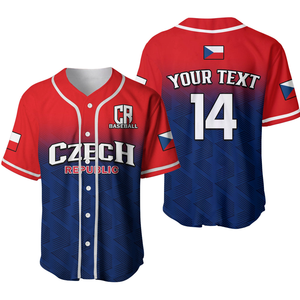 (Custom Text And Number) Czech Republic 2023 Baseball Jersey Baseball Ver.02 - Shopicos