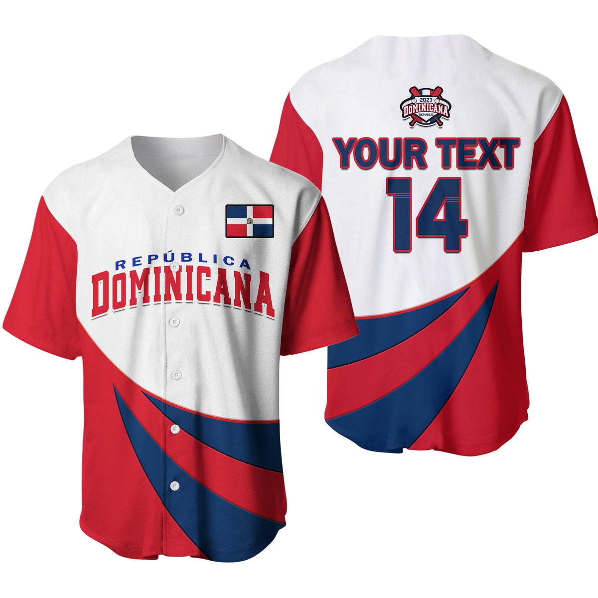 (Custom Text And Number) Republica Dominicana 2023 Baseball Jersey Baseball Ver.01 - Shopicos