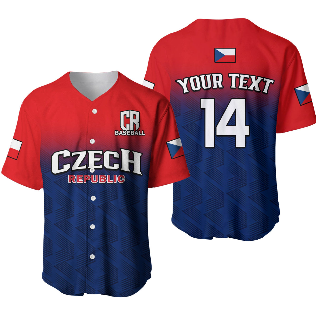 (Custom Text And Number) Czech Republic 2023 Baseball Jersey Baseball Ver.01 - Shopicos
