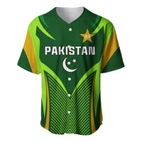 (Custom Text and Number) Pakistan Cricket Baseball Jersey Green Shaheens Champion LT13 - Shopicos